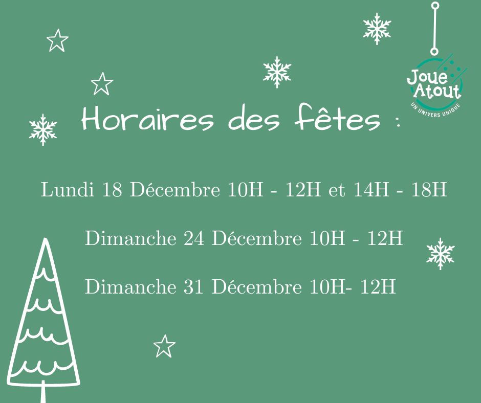 Horaires fêtes